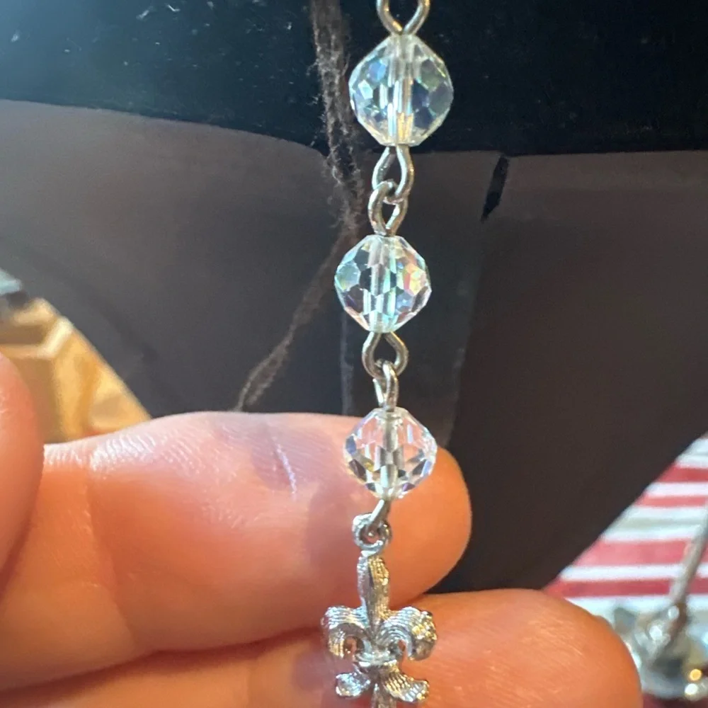 Dazzling Vintage Vendome Aurora Borealis Crystal Waterfall Necklace - Picture 3 of 12